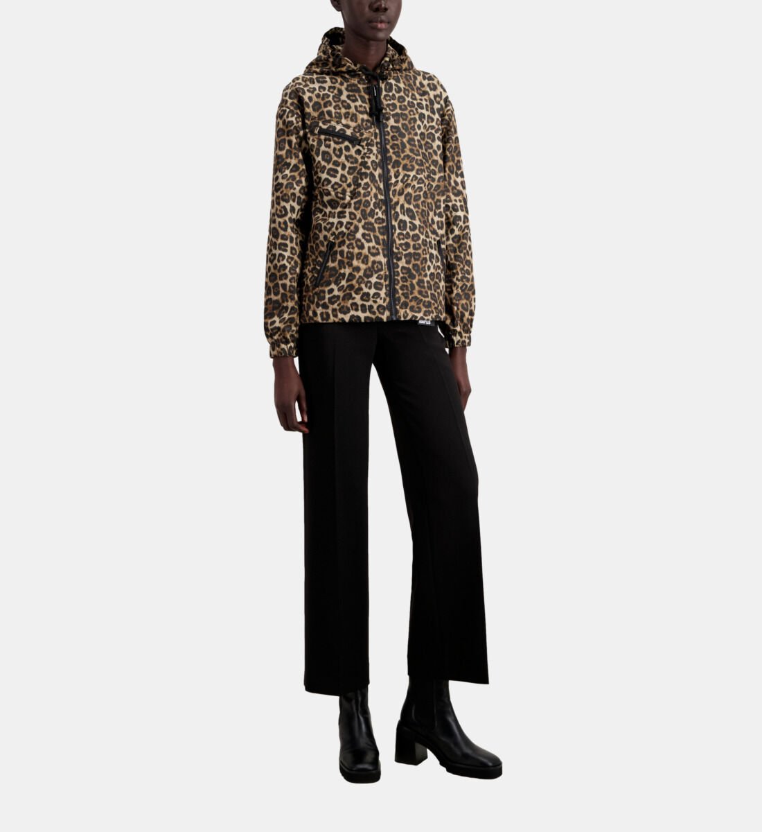 Printed hooded windbreaker jacket The Kooples
