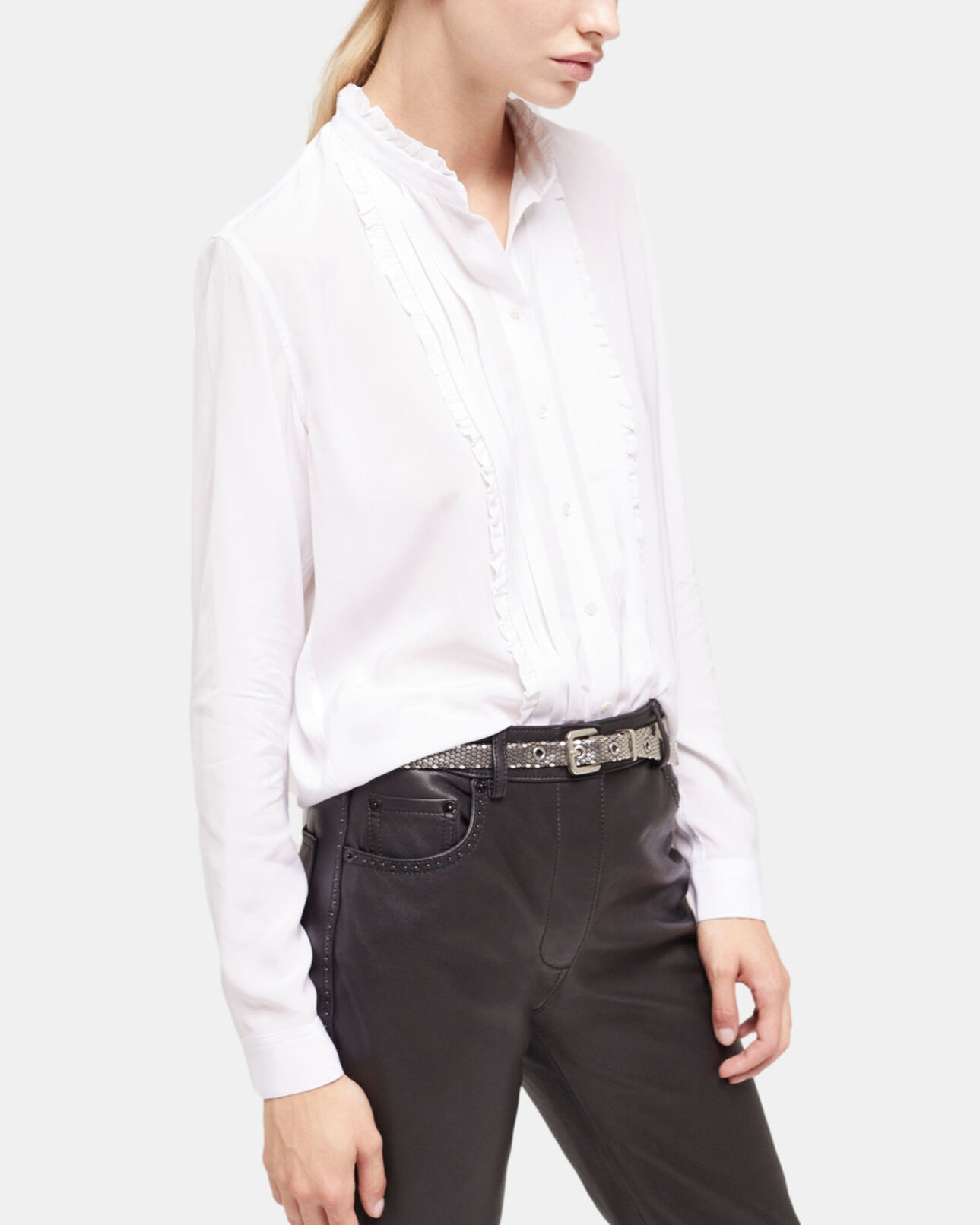 The Kooples DAMEN WHITE fließendes, weißes hemd