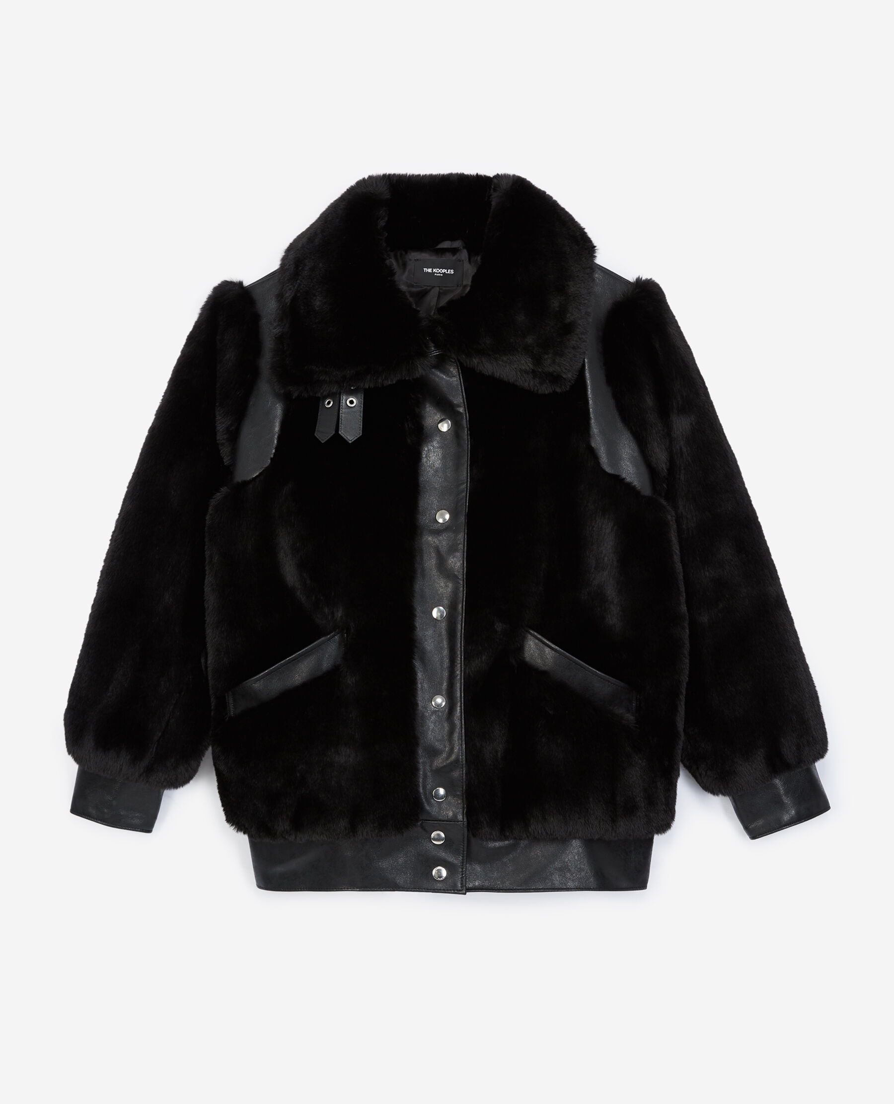 Manteau fausse best sale fourrure femme noir