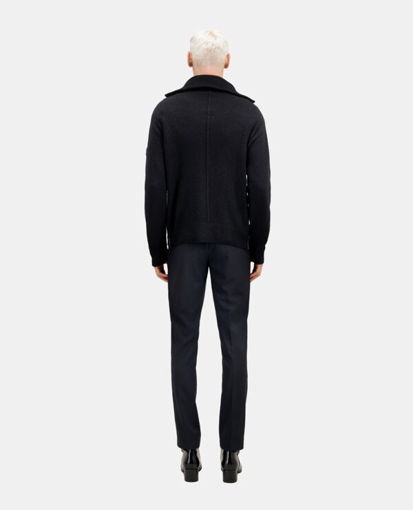 The Kooples HERREN BLACK schwarzer pullover aus wolle und alpaga