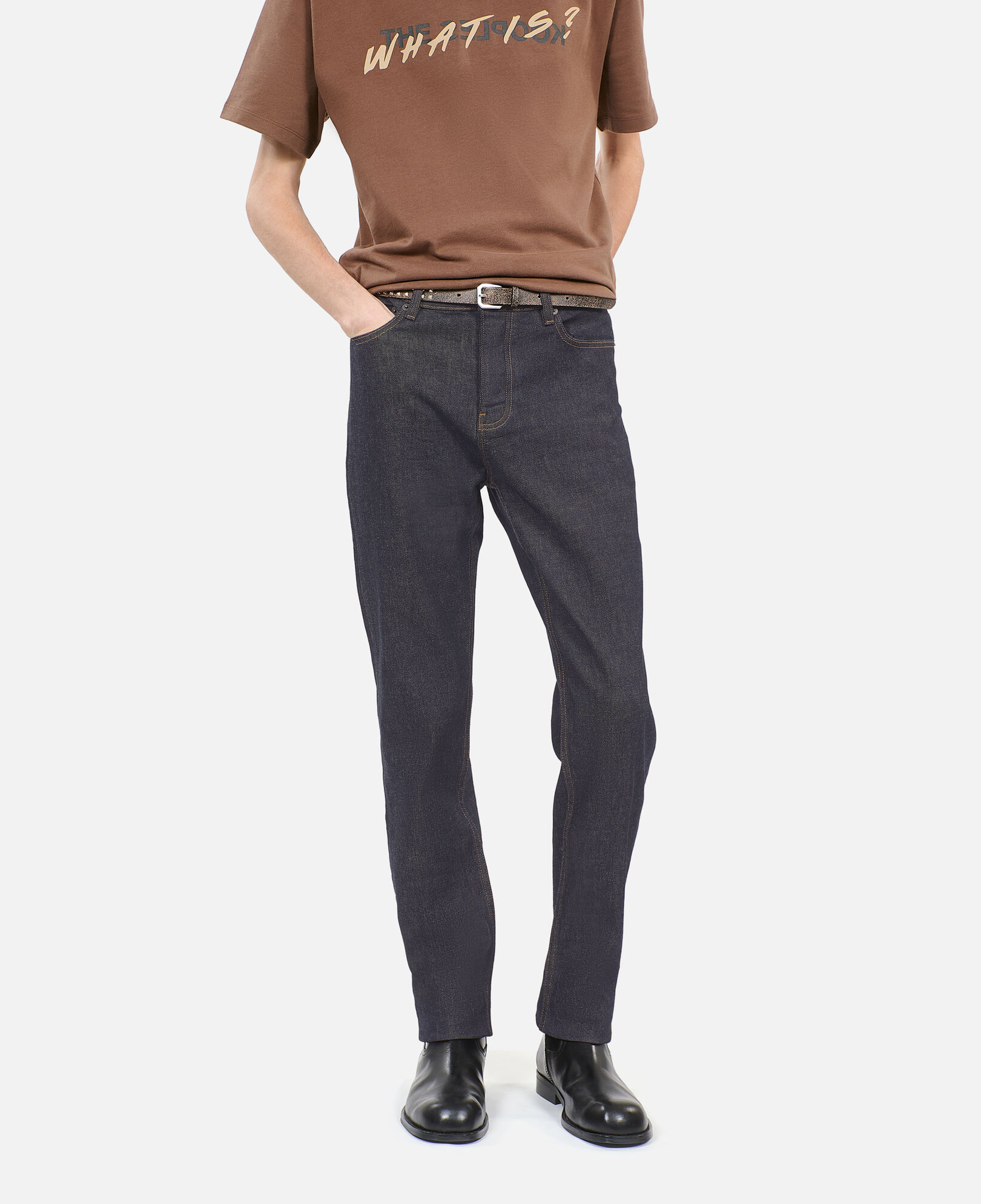 The Kooples MEN BLUE RINSE denim blue slim jeans