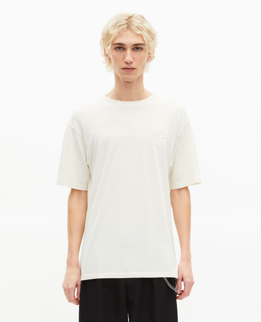 The Kooples MEN LIGHT BEIGE beige logo t-shirt