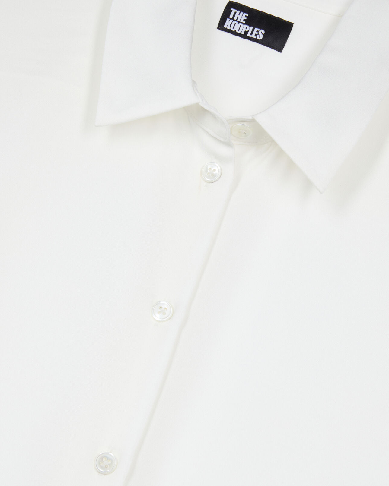 The Kooples FEMME WHITE chemise en soie blanche