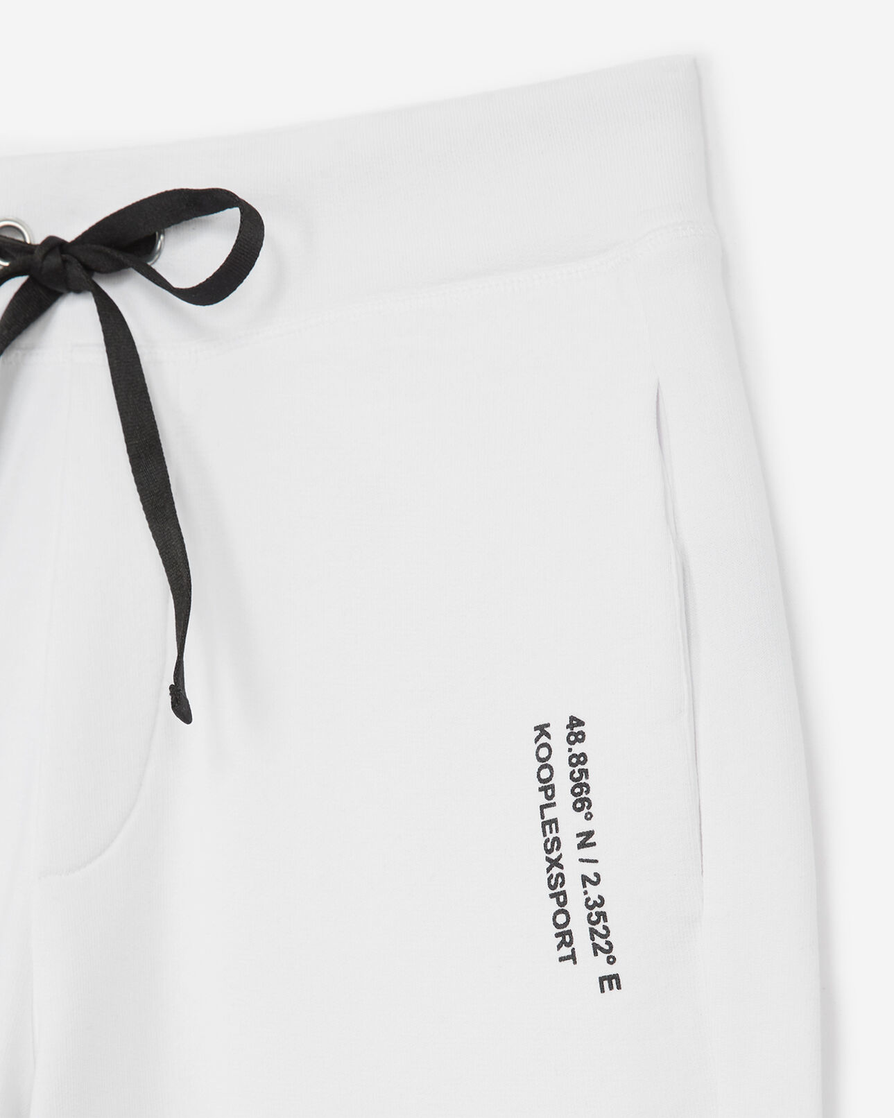 The Kooples FEMME WHITE jogging coton blanc stretch à logo the kooples