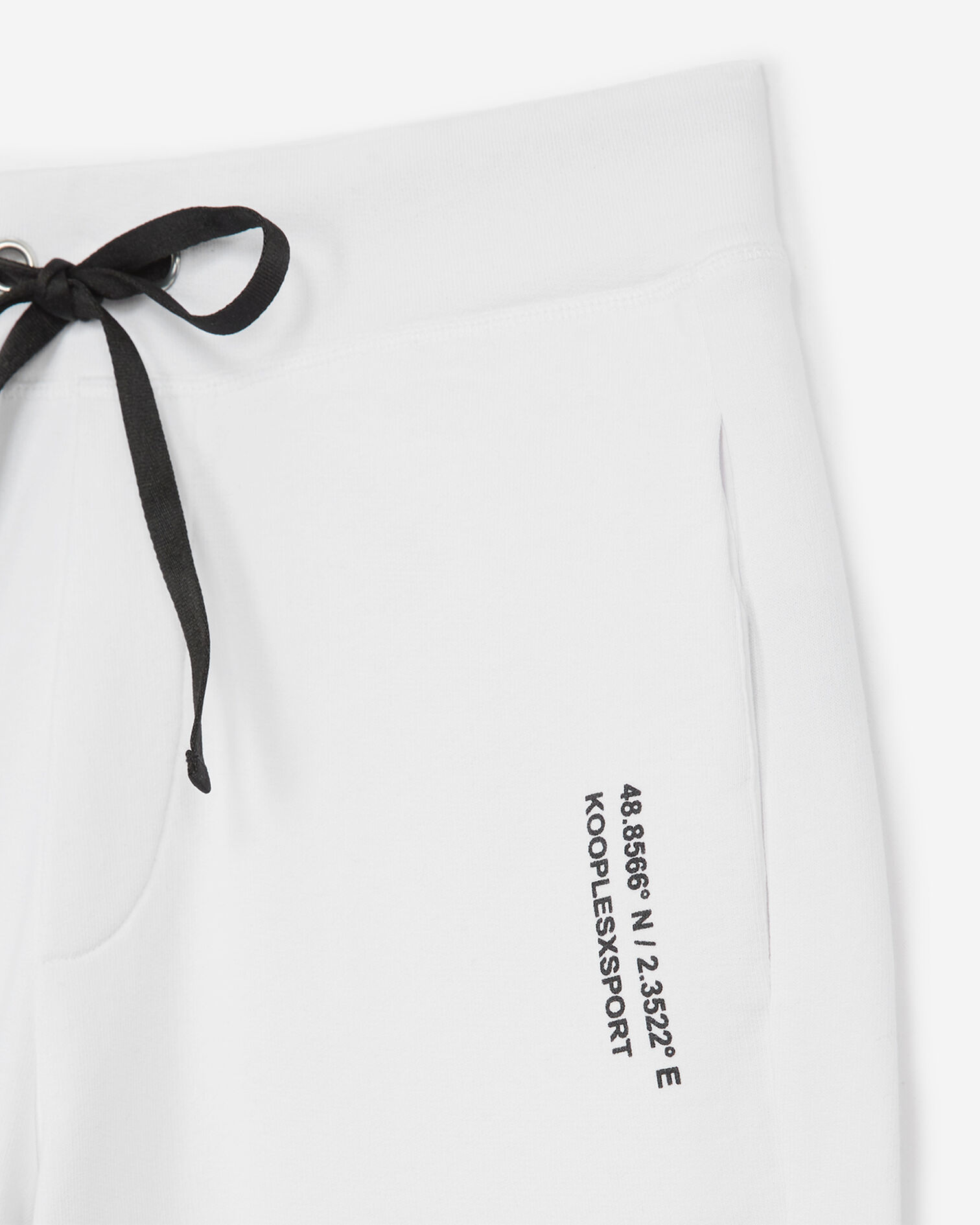 Jogging coton blanc stretch à logo The Kooples, WHITE, hi-res image number null