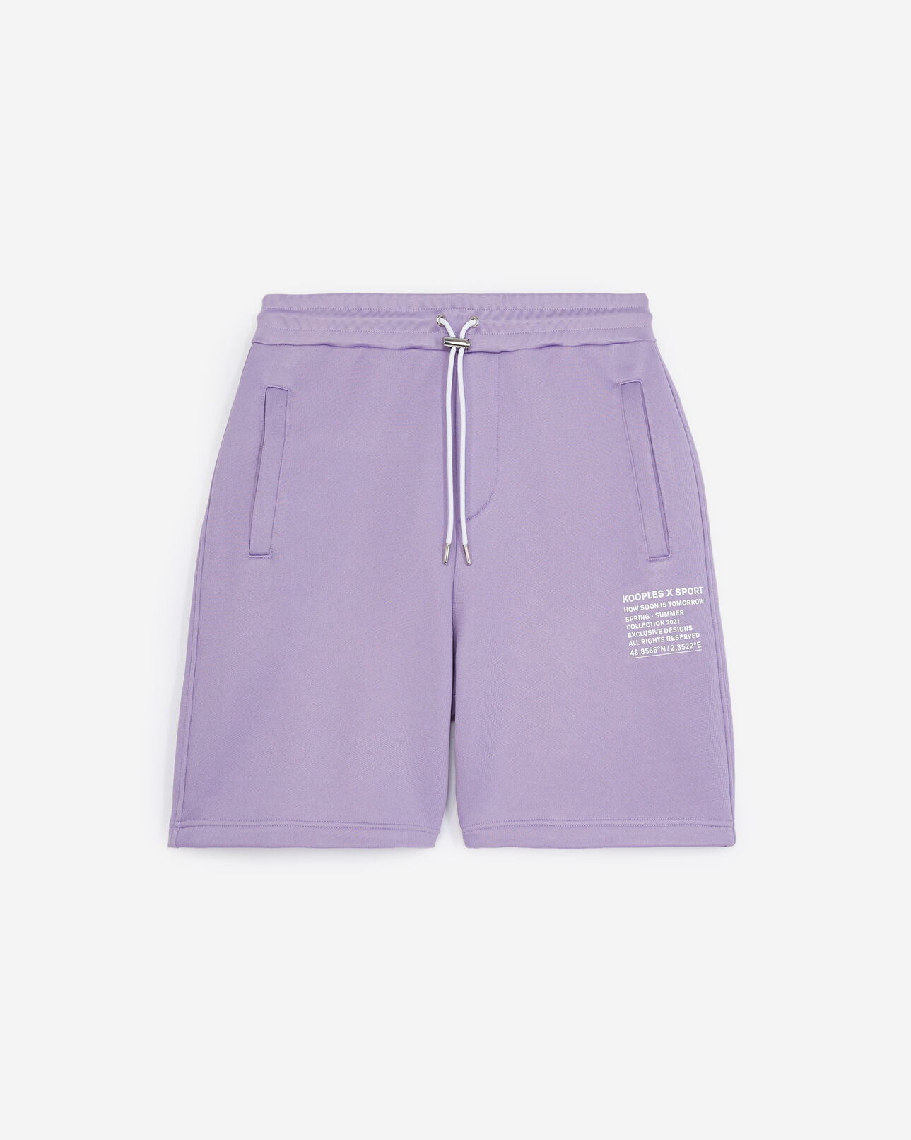 The Kooples HOMME PURPLE short violet coton à logo imprimé
