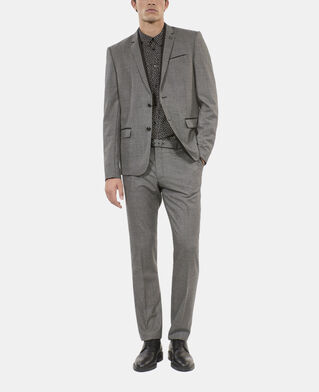 The Kooples HOMME BLACK GREY veste de costume pied de poule noir et blanc