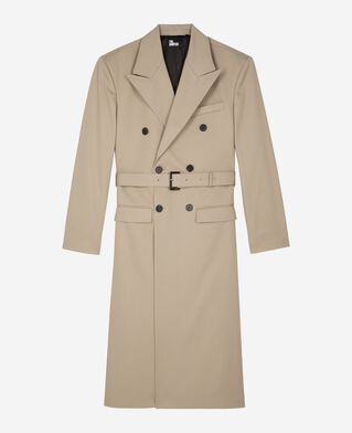 The Kooples MEN SAND long beige trench coat