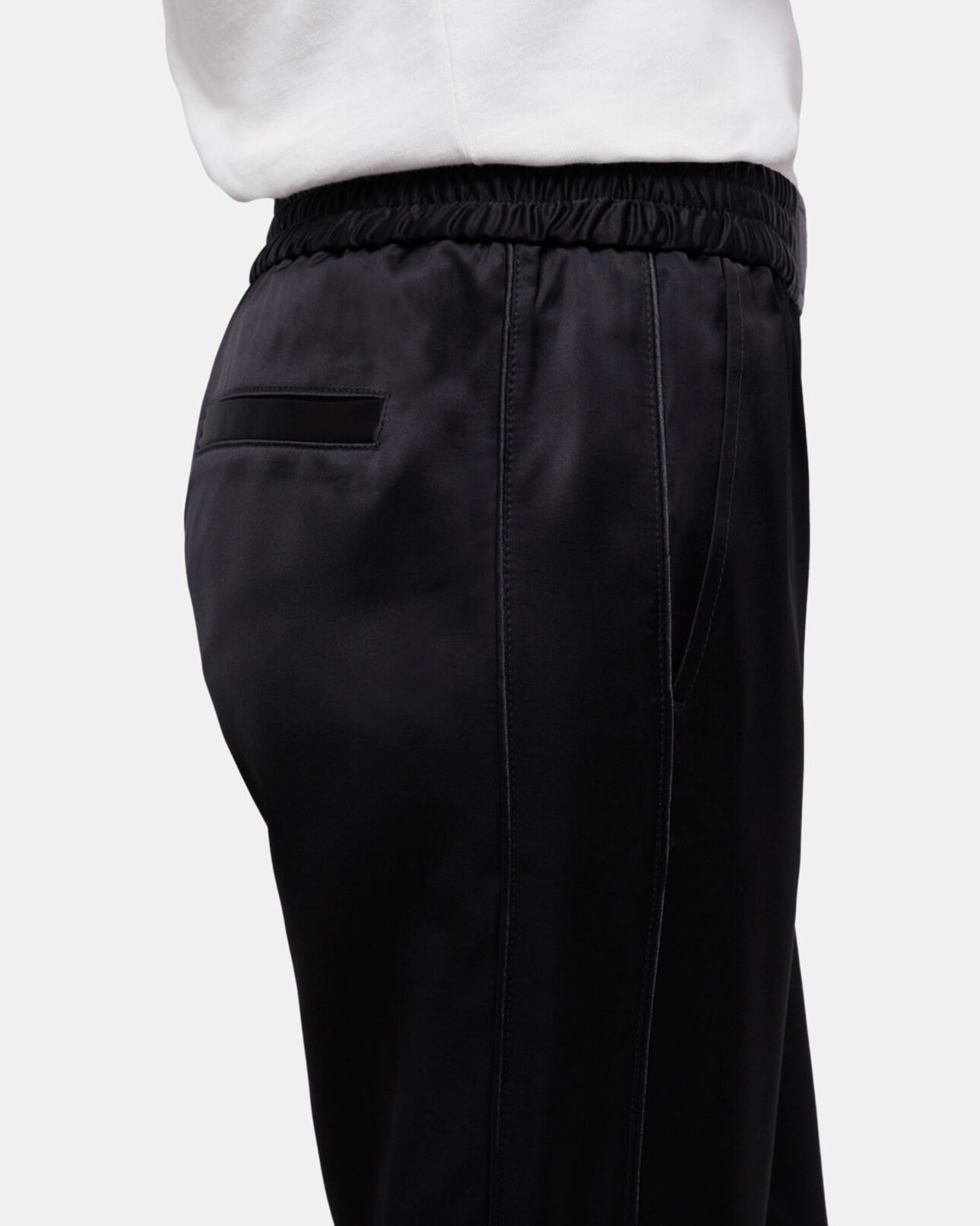 The Kooples WOMEN BLACK black satin joggers