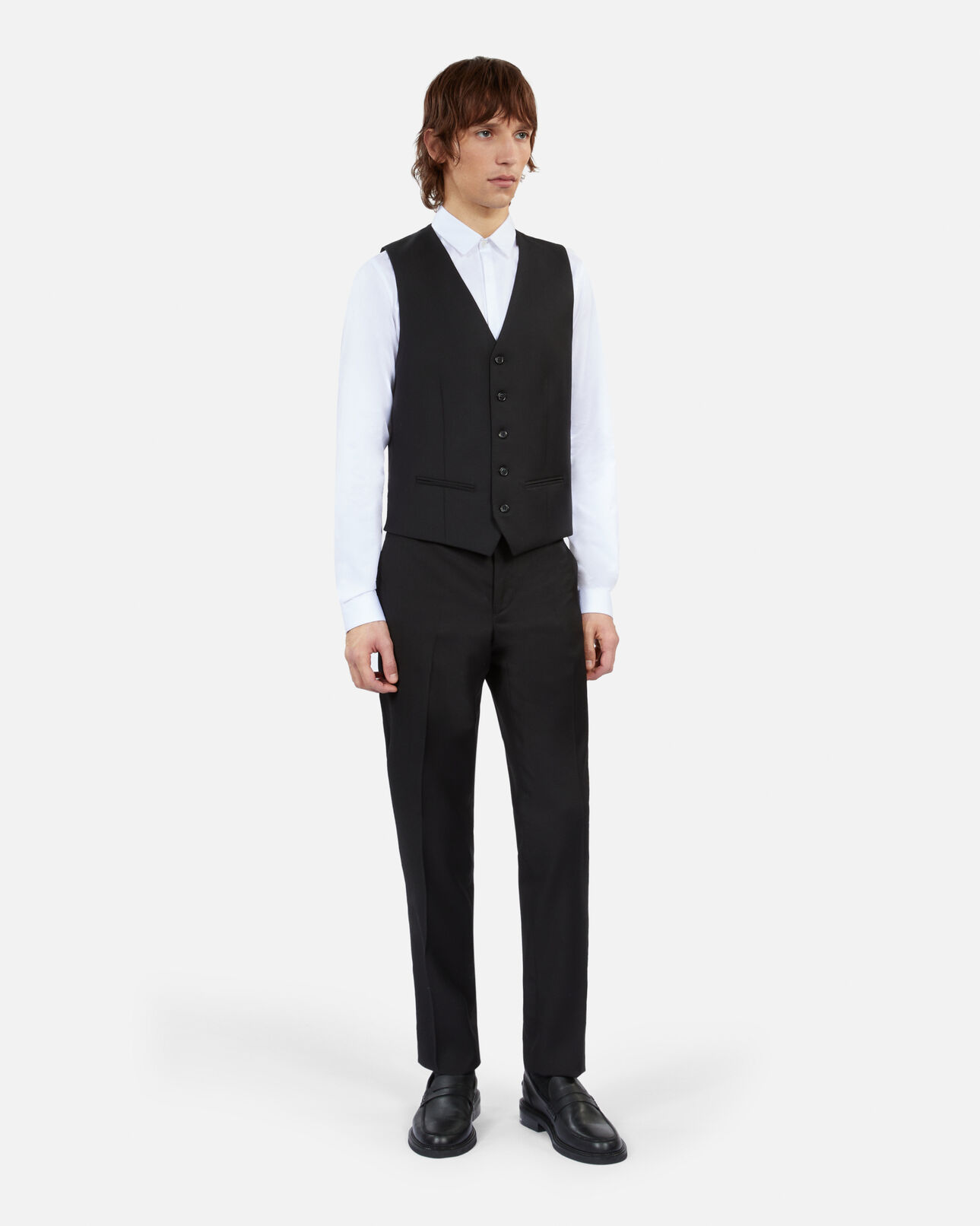 The Kooples MEN BLACK black wool suit waistcoat