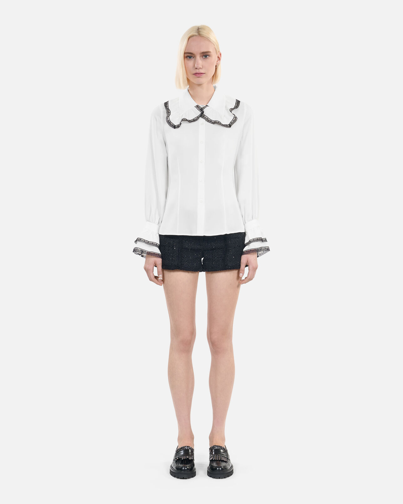 The Kooples MUJER WHITE camisa seda blanca
