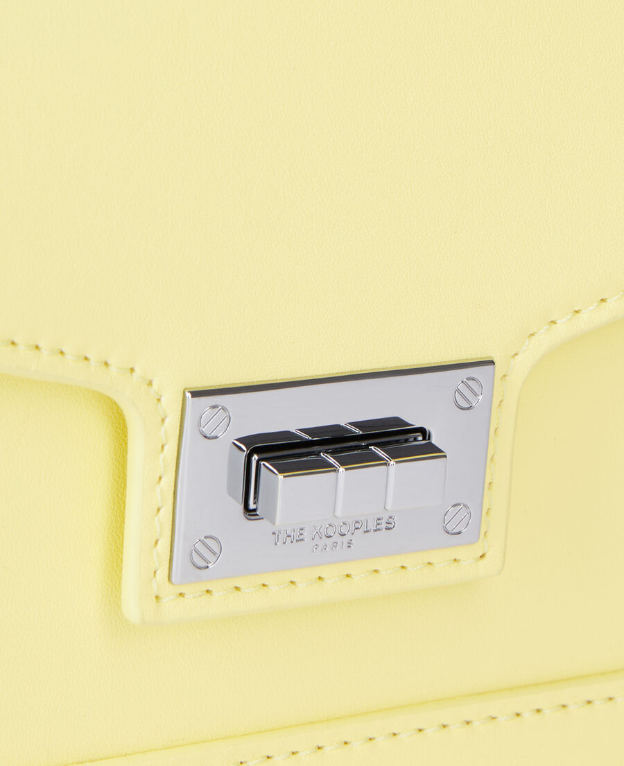 The Kooples F LIGHT YELLOW small emily bag in yellow leather