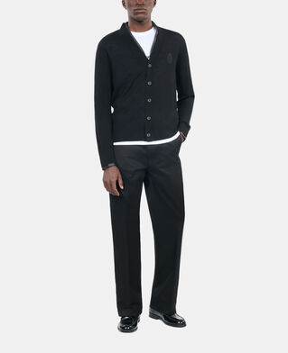 The Kooples H BLACK black merino wool cardigan 