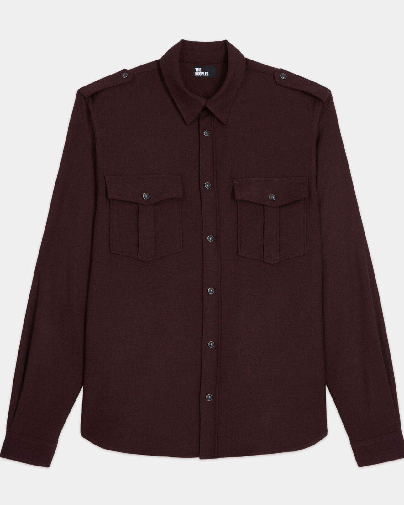 The Kooples MEN BURGUNDY red shirt with classic collar