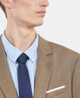 The Kooples HOMME BROWN veste de costume en laine marron clair