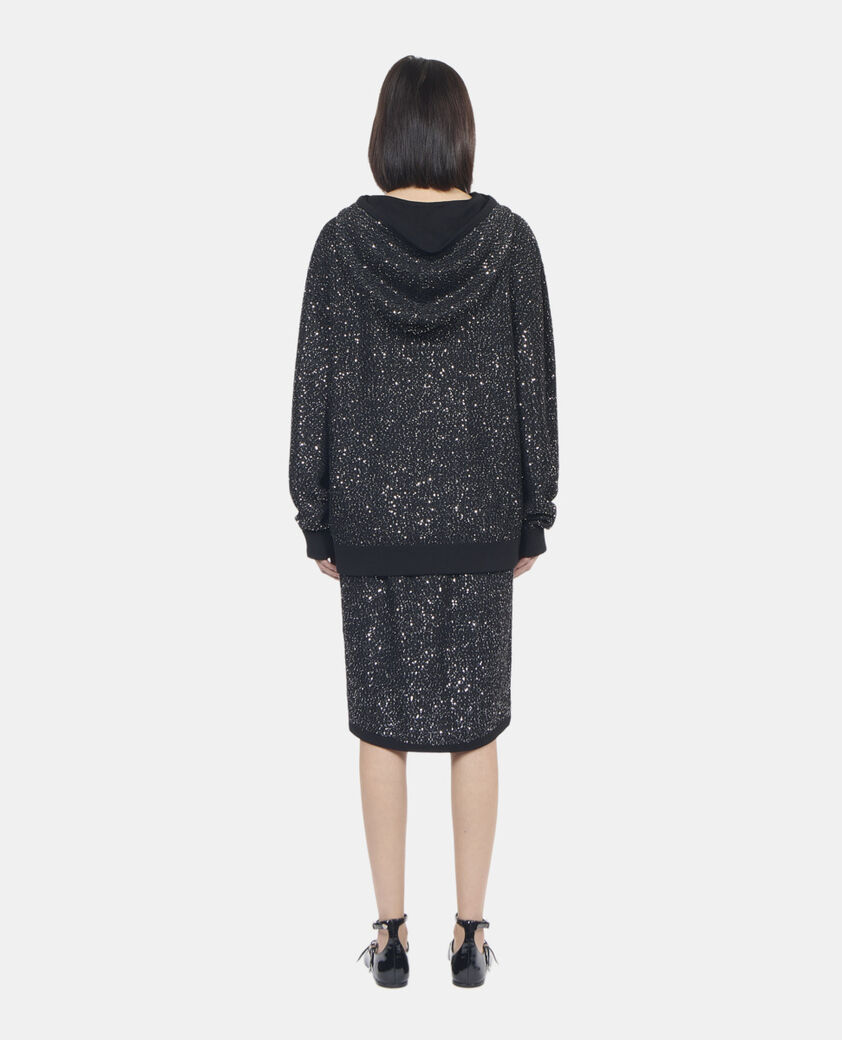 The Kooples MUJER BLACK sudadera lentejuelas punto negro