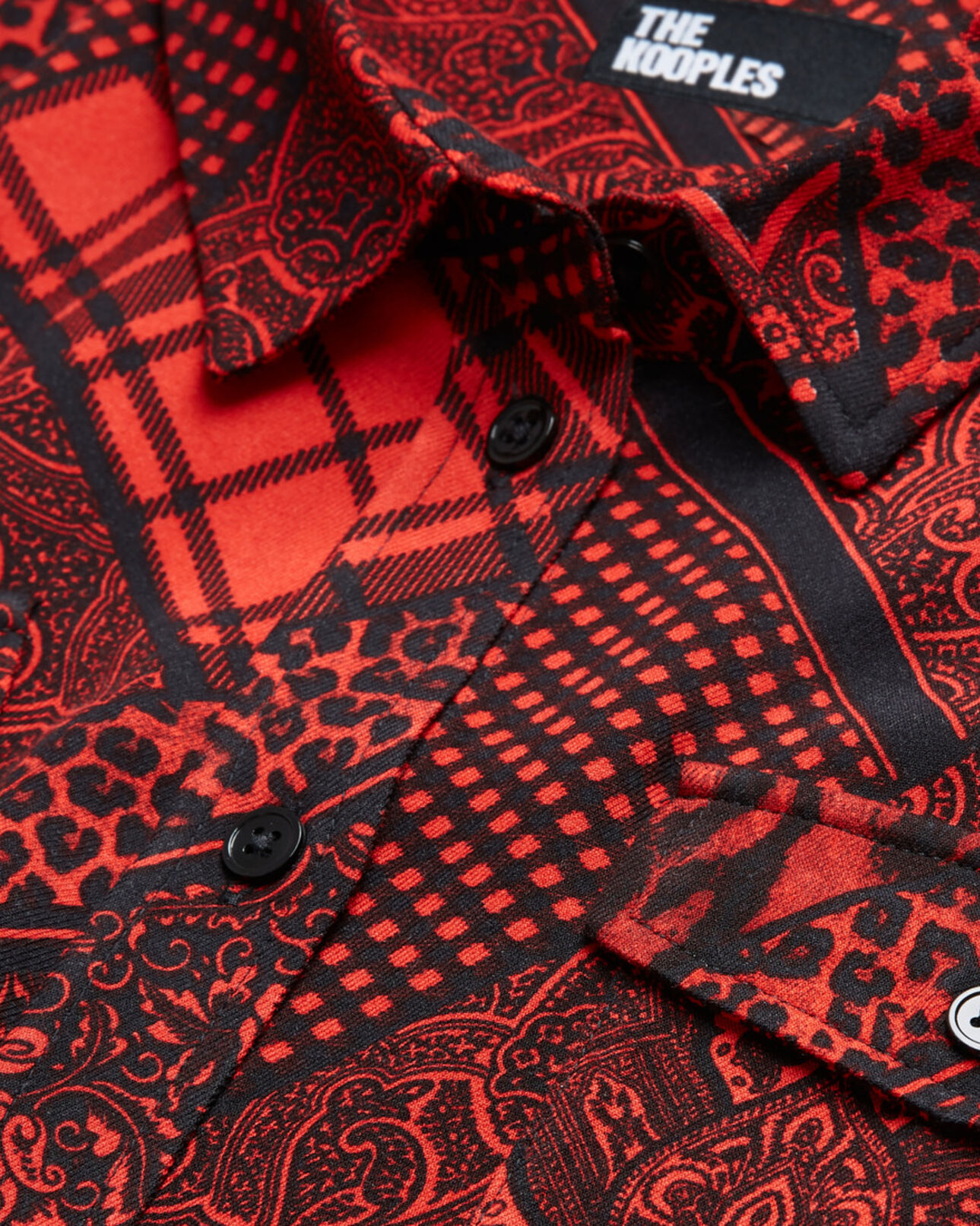 The Kooples WOMEN RED / BLACK printed shirt