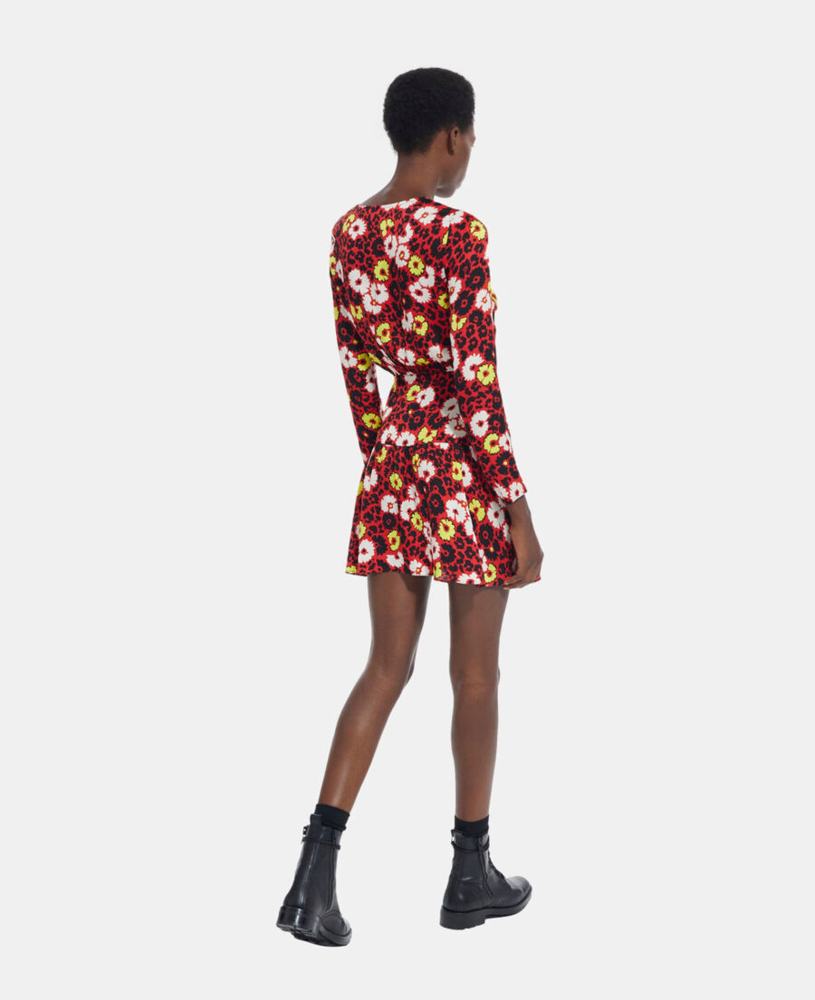 floral print short dress