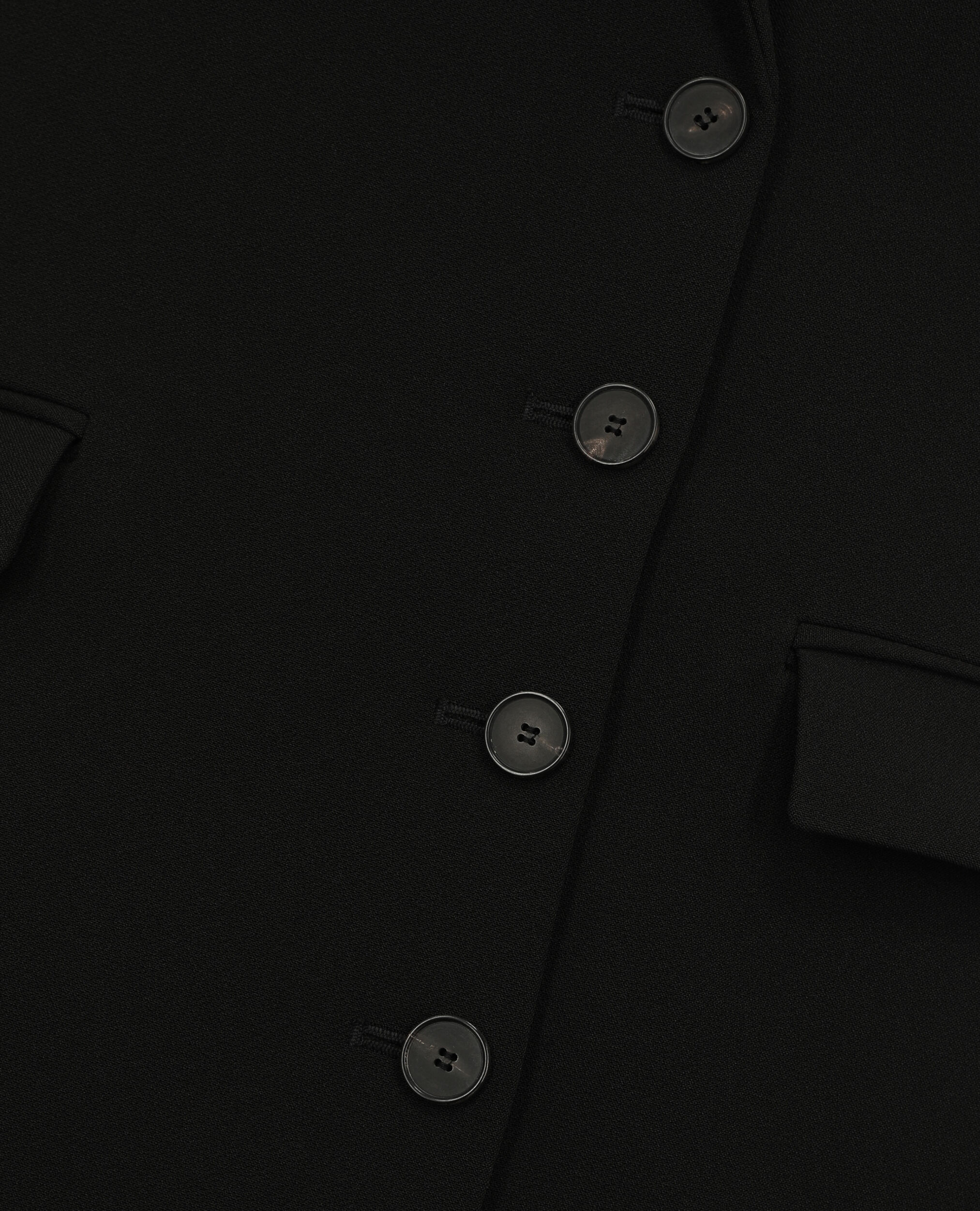 Robe courte en crêpe noire, BLACK, hi-res image number null