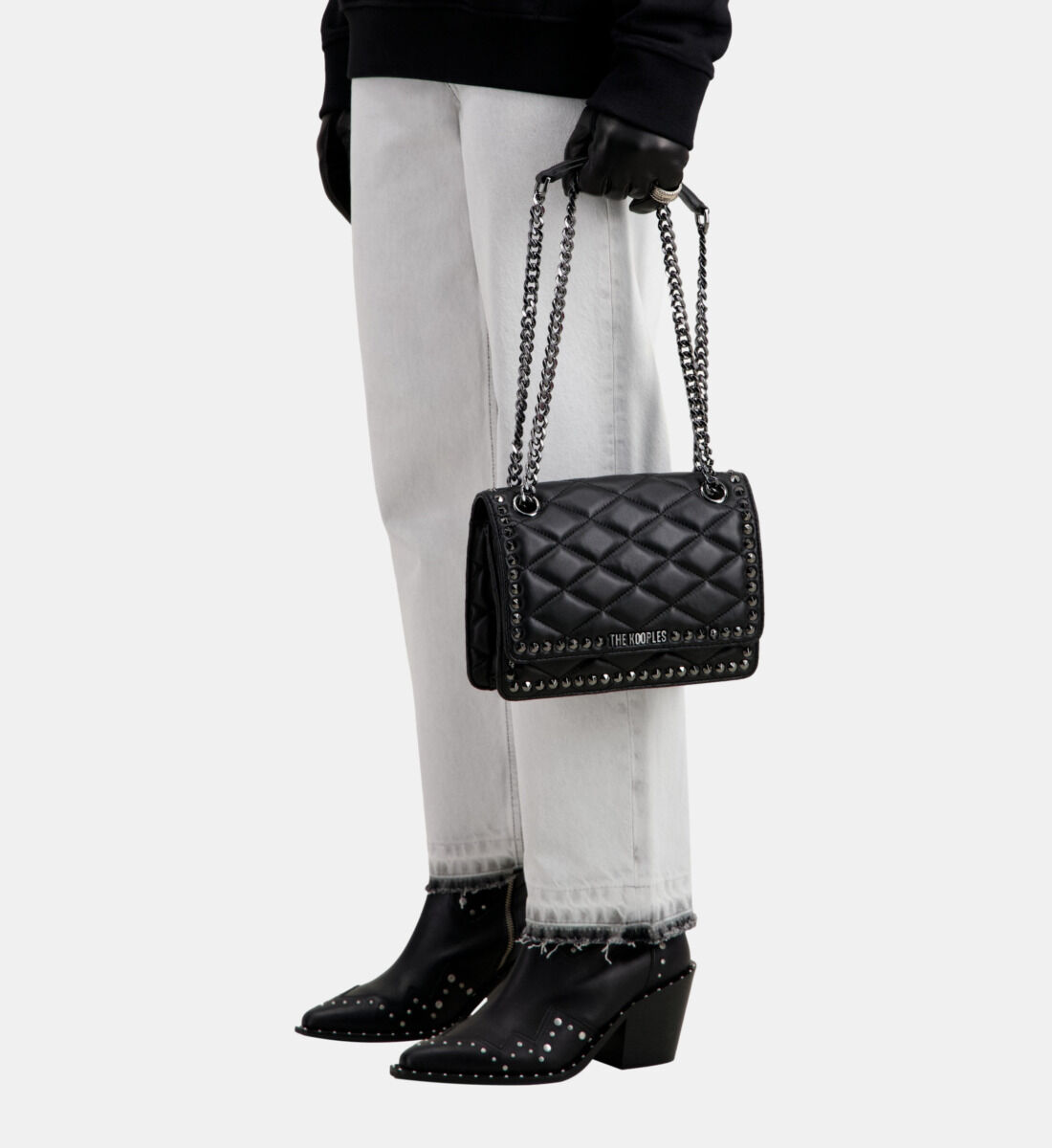 Sac cuir matelassé noir outlet