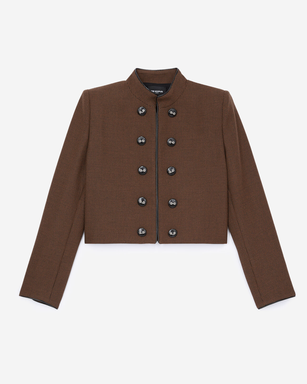 The Kooples FEMME BROWN veste fluide marron style officier
