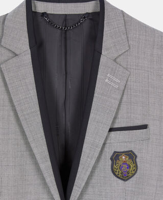 The Kooples F BEIGE MELANGE taupe wool suit jacket