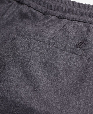 The Kooples HERREN DARK GREY graue hose aus flanell