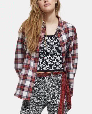 The Kooples F RED overshirt with check motif