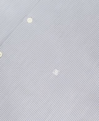 The Kooples MEN WHITE / BLUE light blue striped shirt with officer's collar