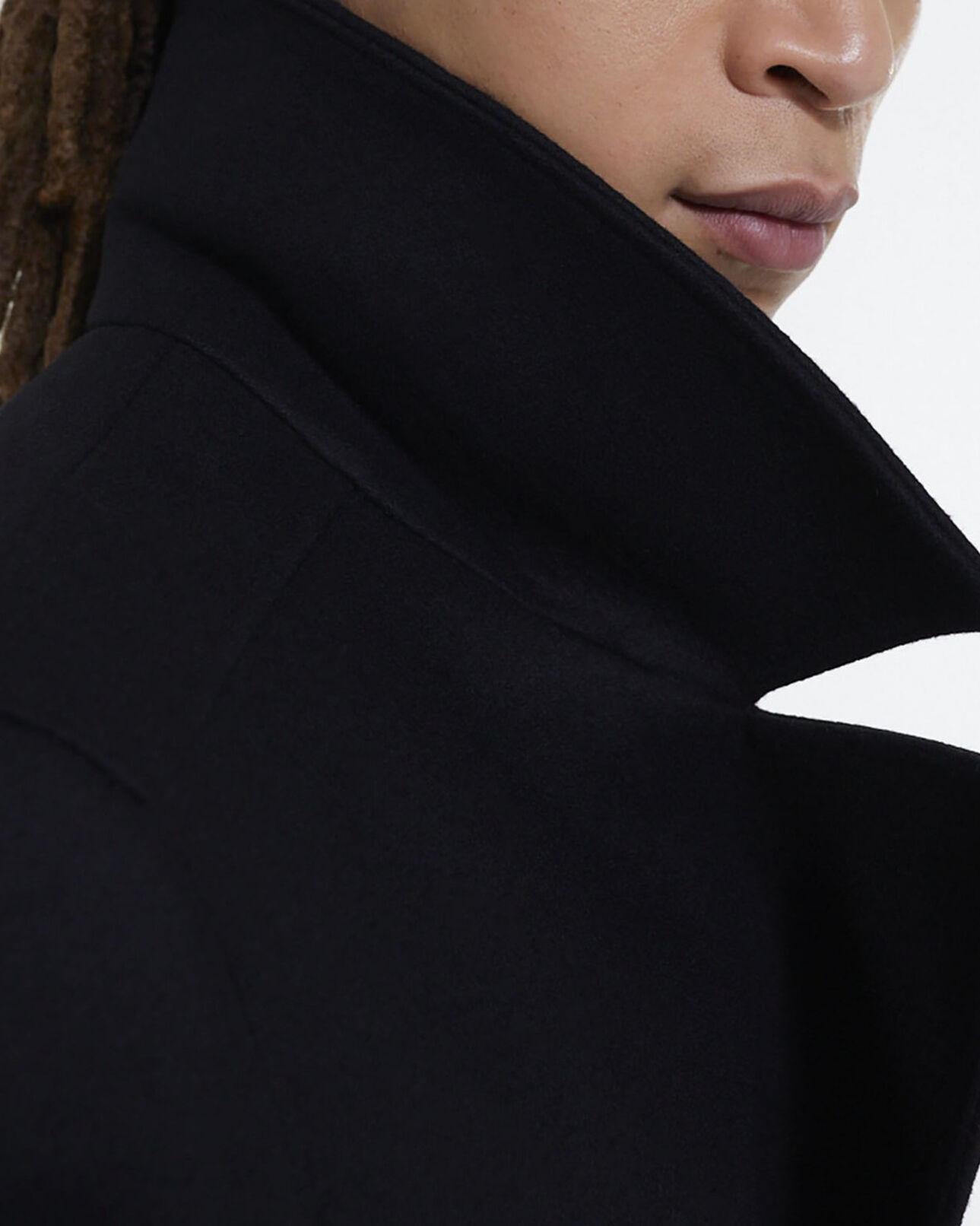The Kooples HOMME BLACK manteau en laine noir