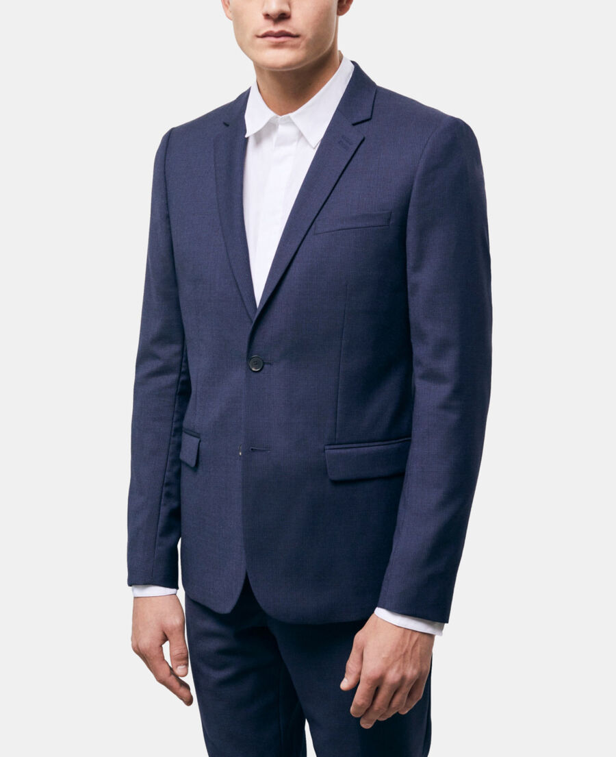 navy blue wool suit jacket