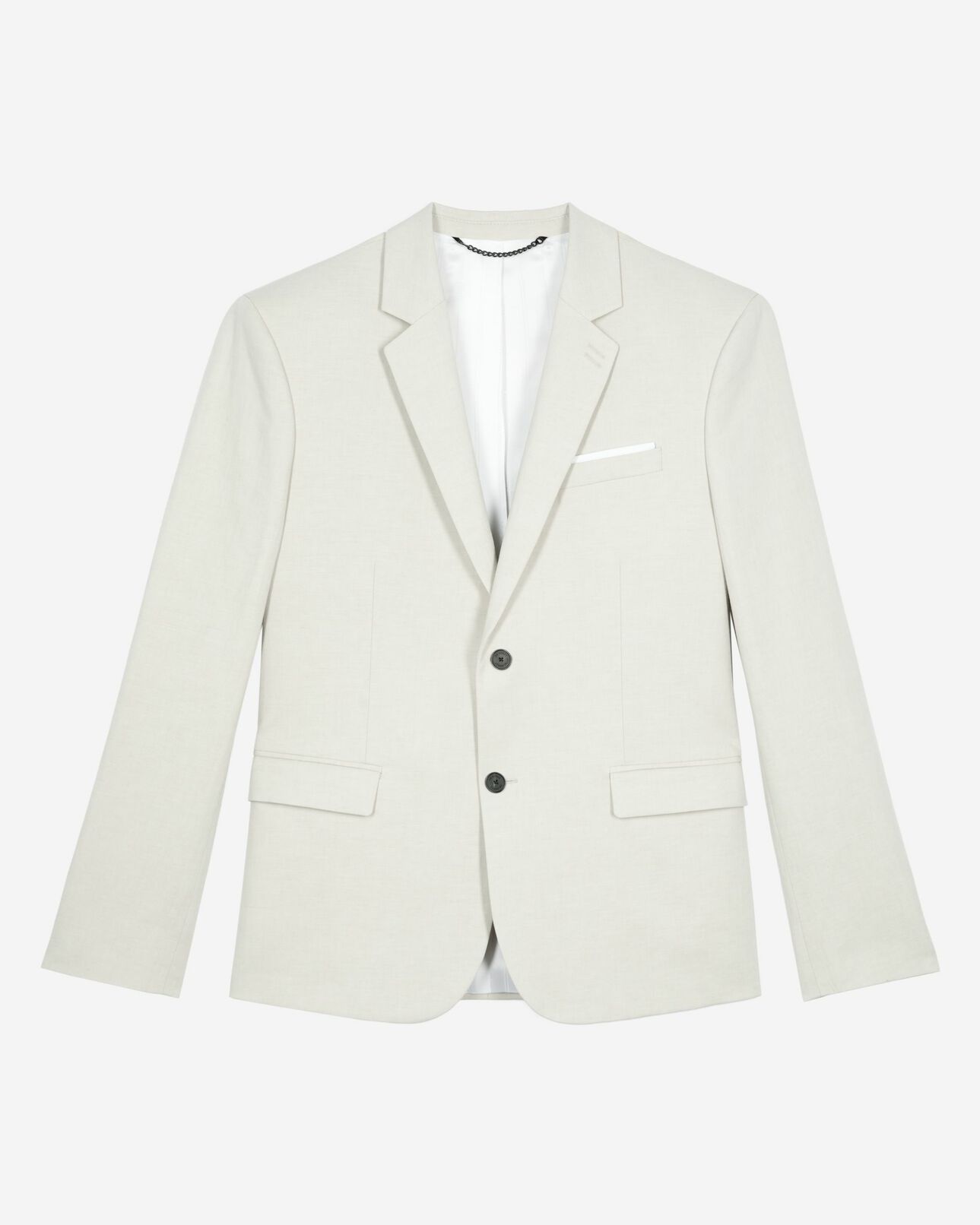 The Kooples MEN ECRU suit jacket in ecru cotton - linen