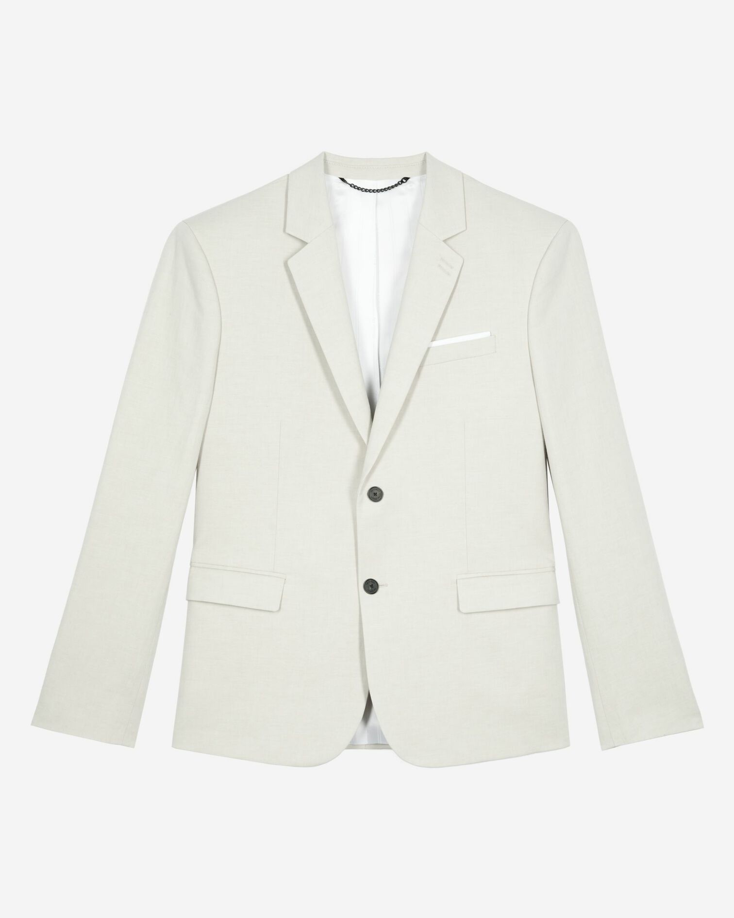 Suit jacket in ecru cotton - linen, ECRU, hi-res image number null