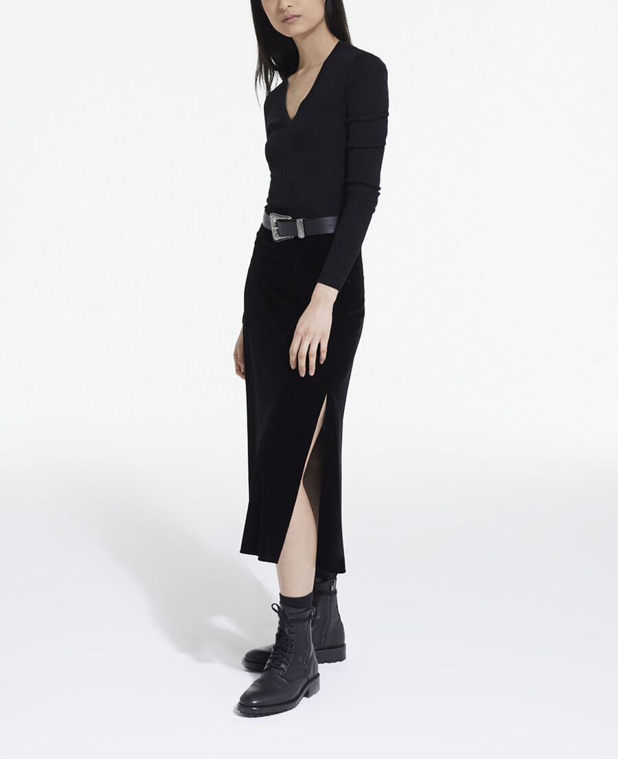 black wool sweater