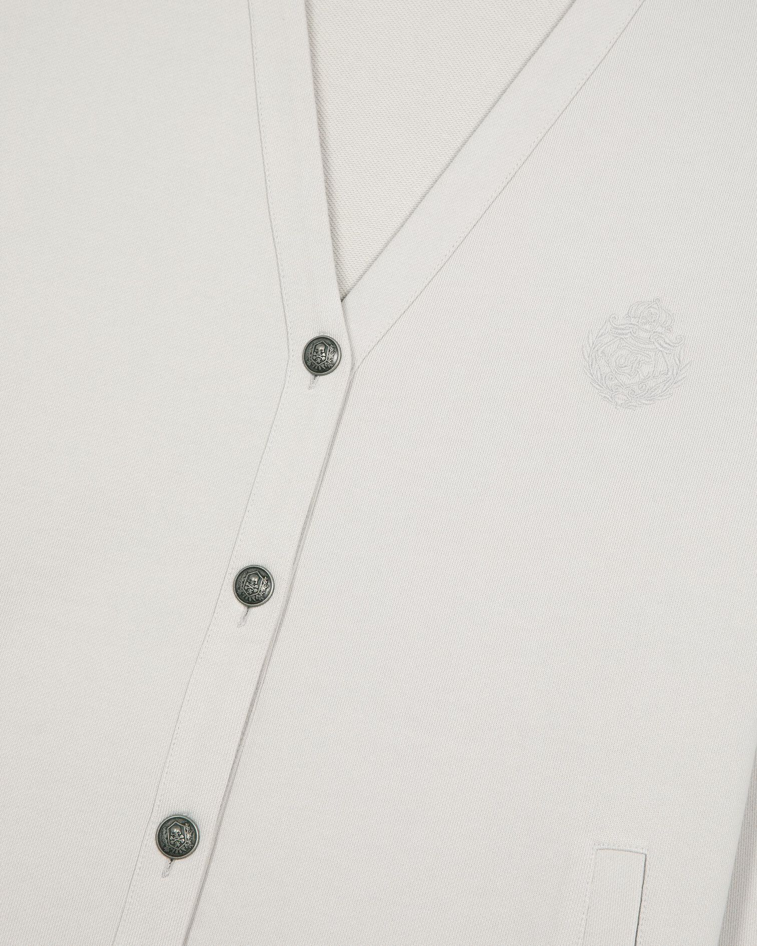 Button-down cardigan in grey jersey, LIGHT GREY, hi-res image number null