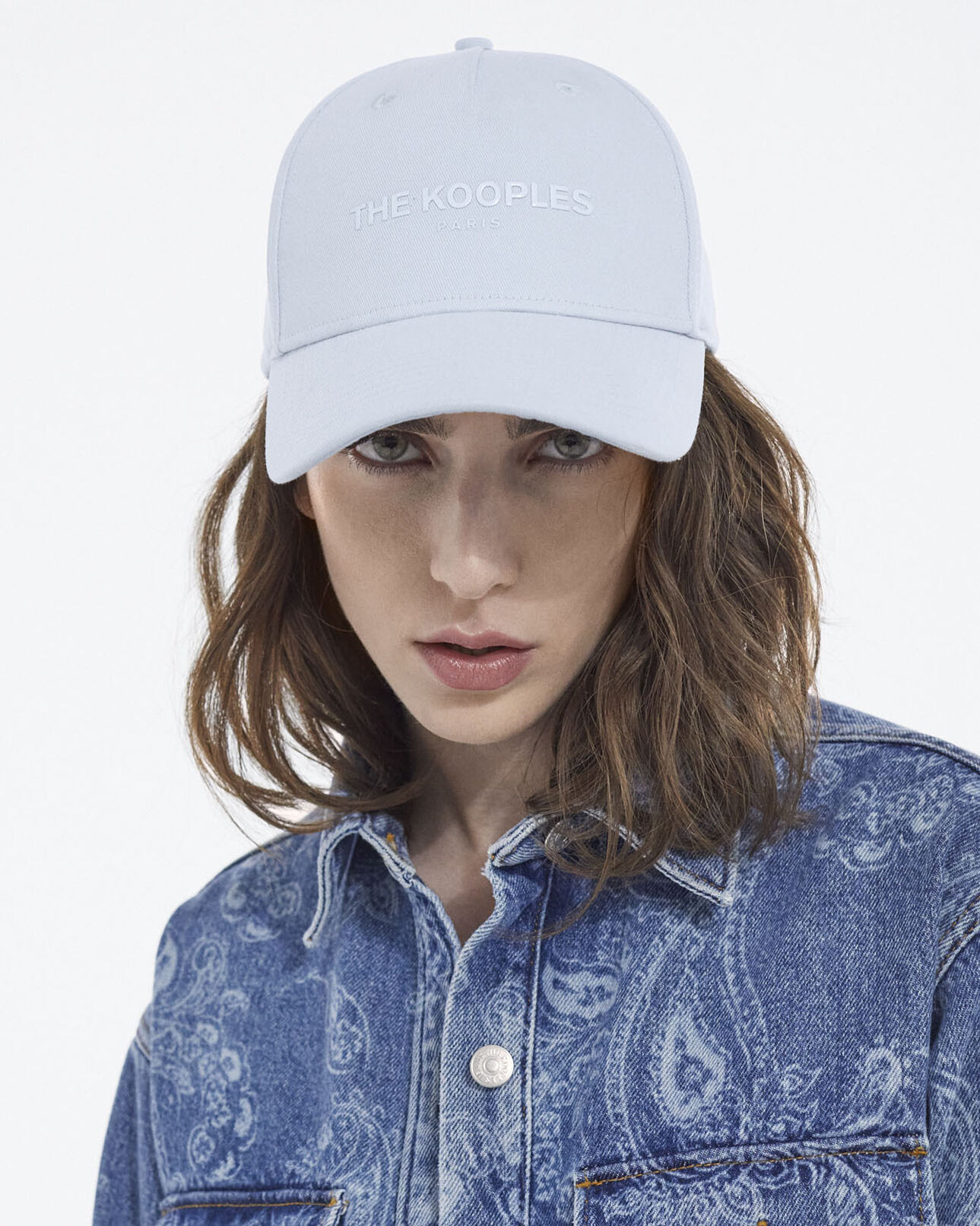 The Kooples MIXED LIGHT BLUE blue cap with logo