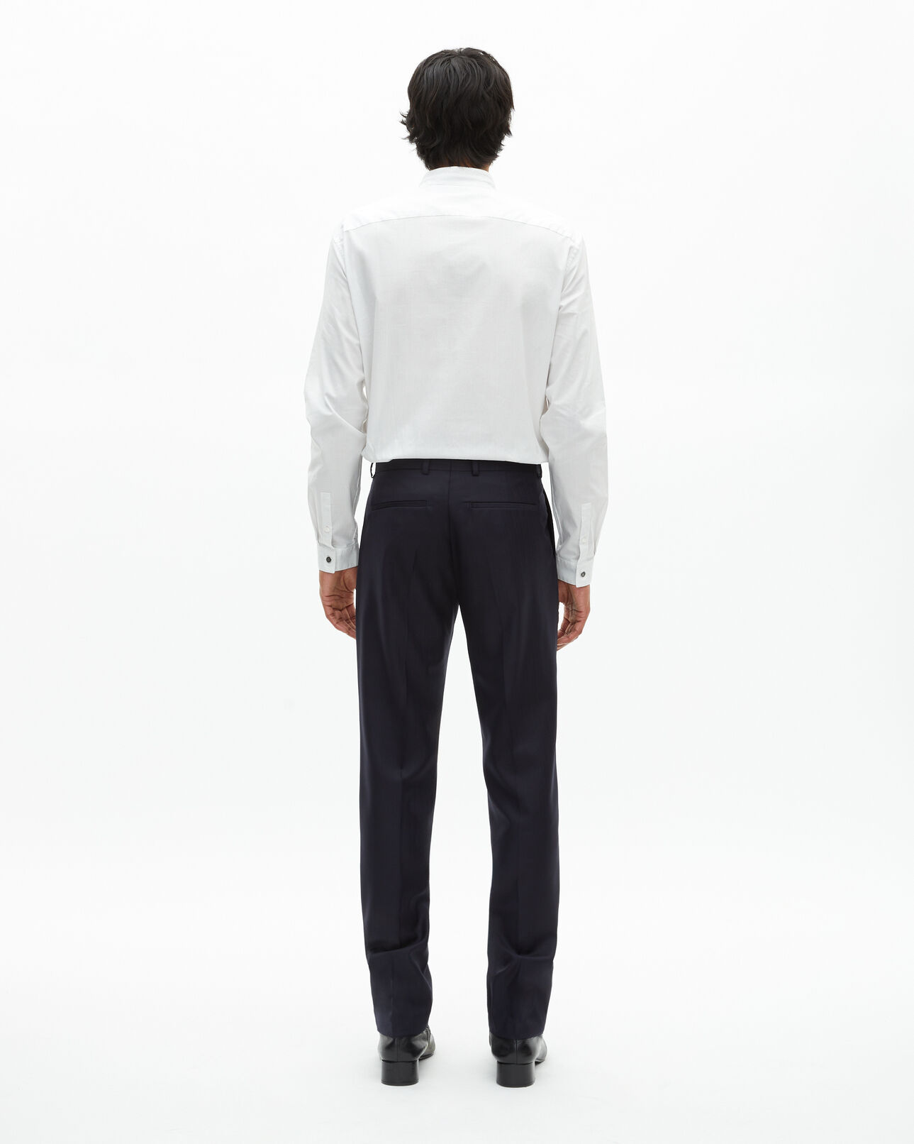 The Kooples MEN DARK NAVY slim-fit suit pants in navy wool