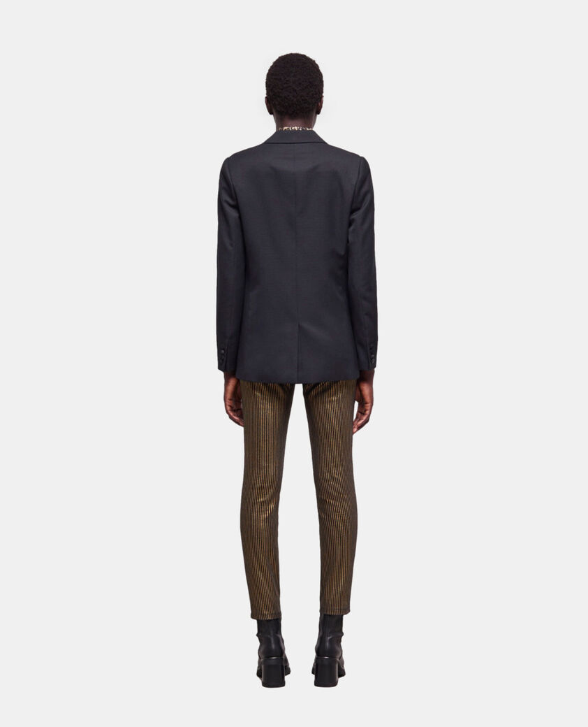 The Kooples FEMME BLACK veste à détails perles noire