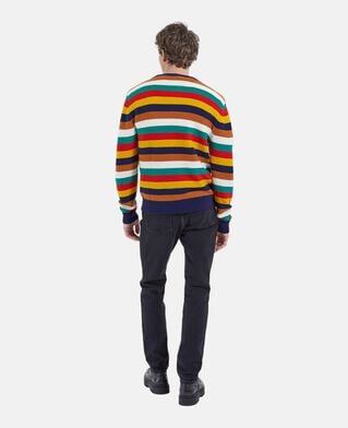 The Kooples MEN MULTICOLOR multicolored striped sweater with crew neck