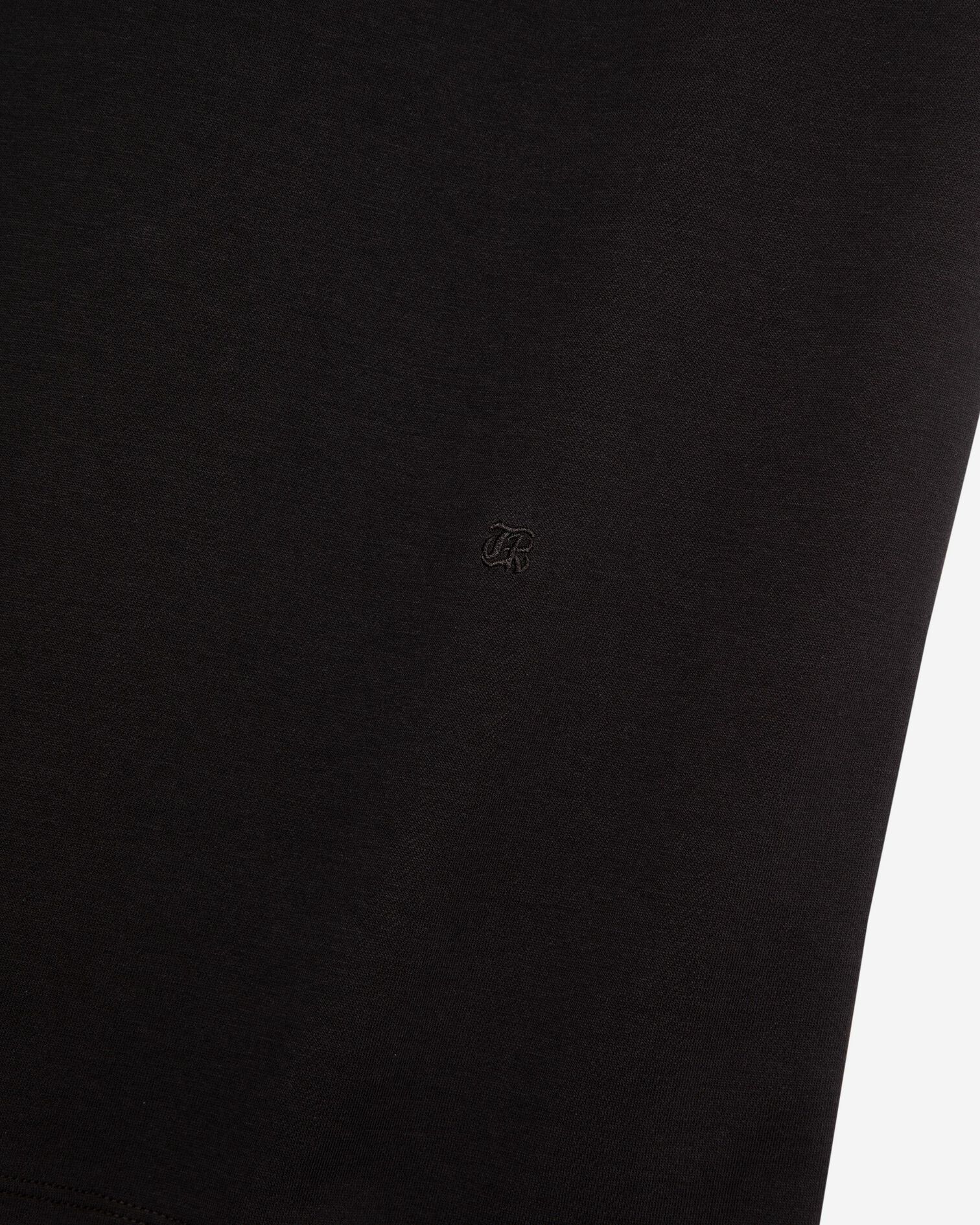Plain black T-shirt, BLACK, hi-res image number null