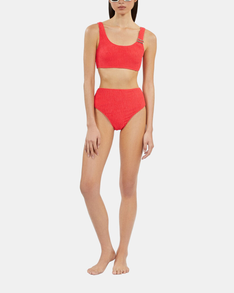 The Kooples FEMME RED bas de maillot de bain the kooples x luz taille haute rouge