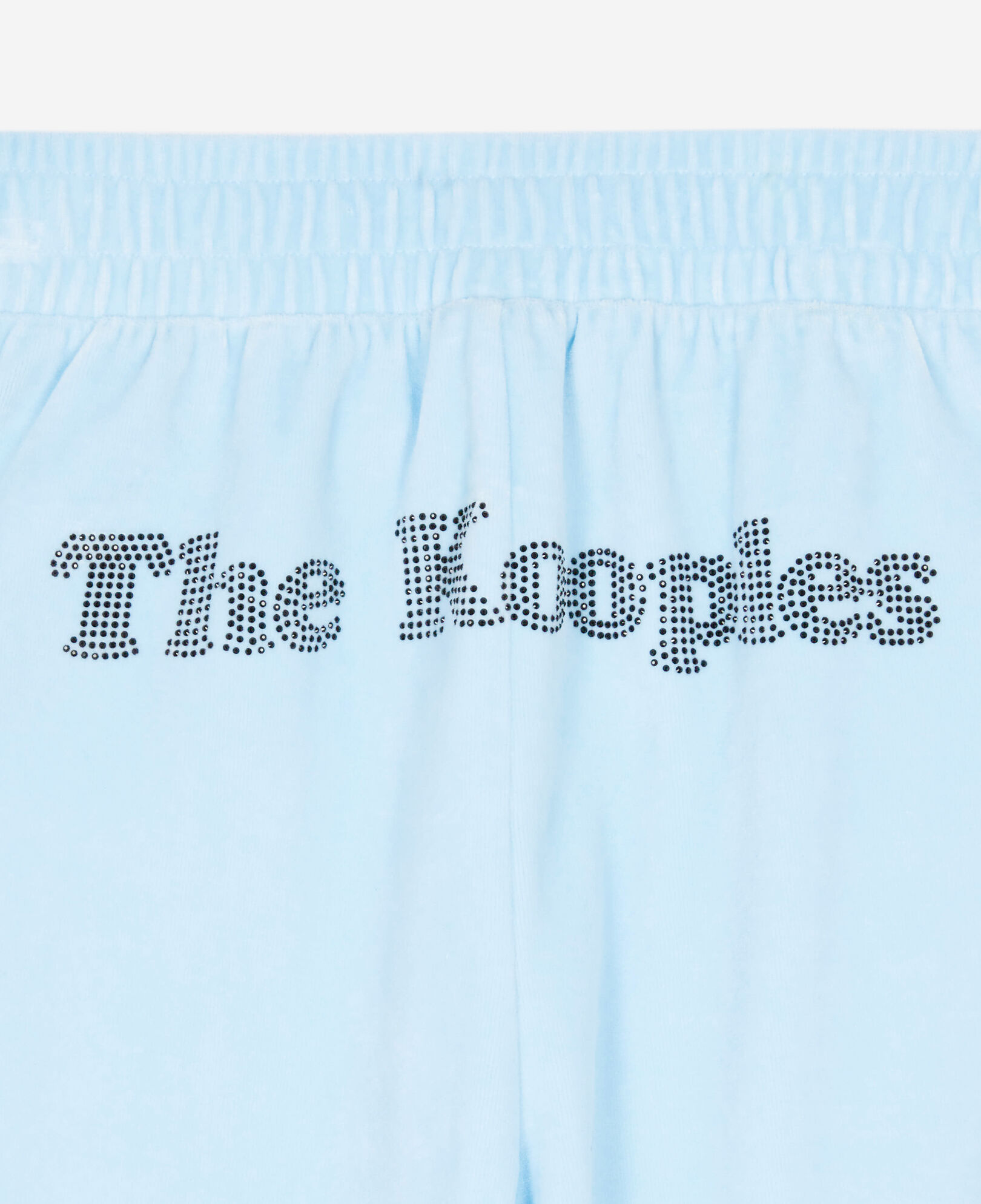 The Kooples WOMEN BABY BLUE light blue velvet jogging bottoms