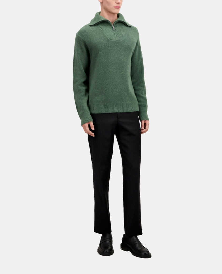 The Kooples HOMME FOREST pull en laine mélangée avec zip vert