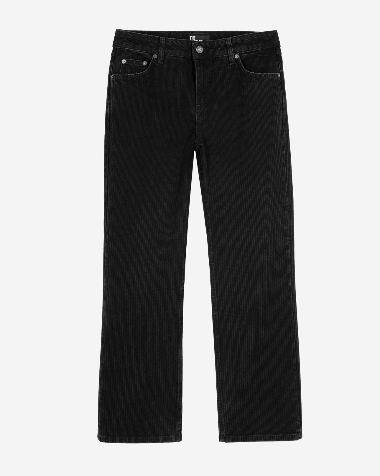 The Kooples WOMEN BLACK WASHED straight black jeans