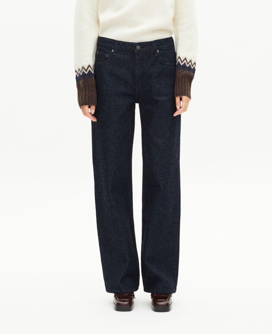 The Kooples F BLUE ELECTRIC blue raw wide-leg jeans