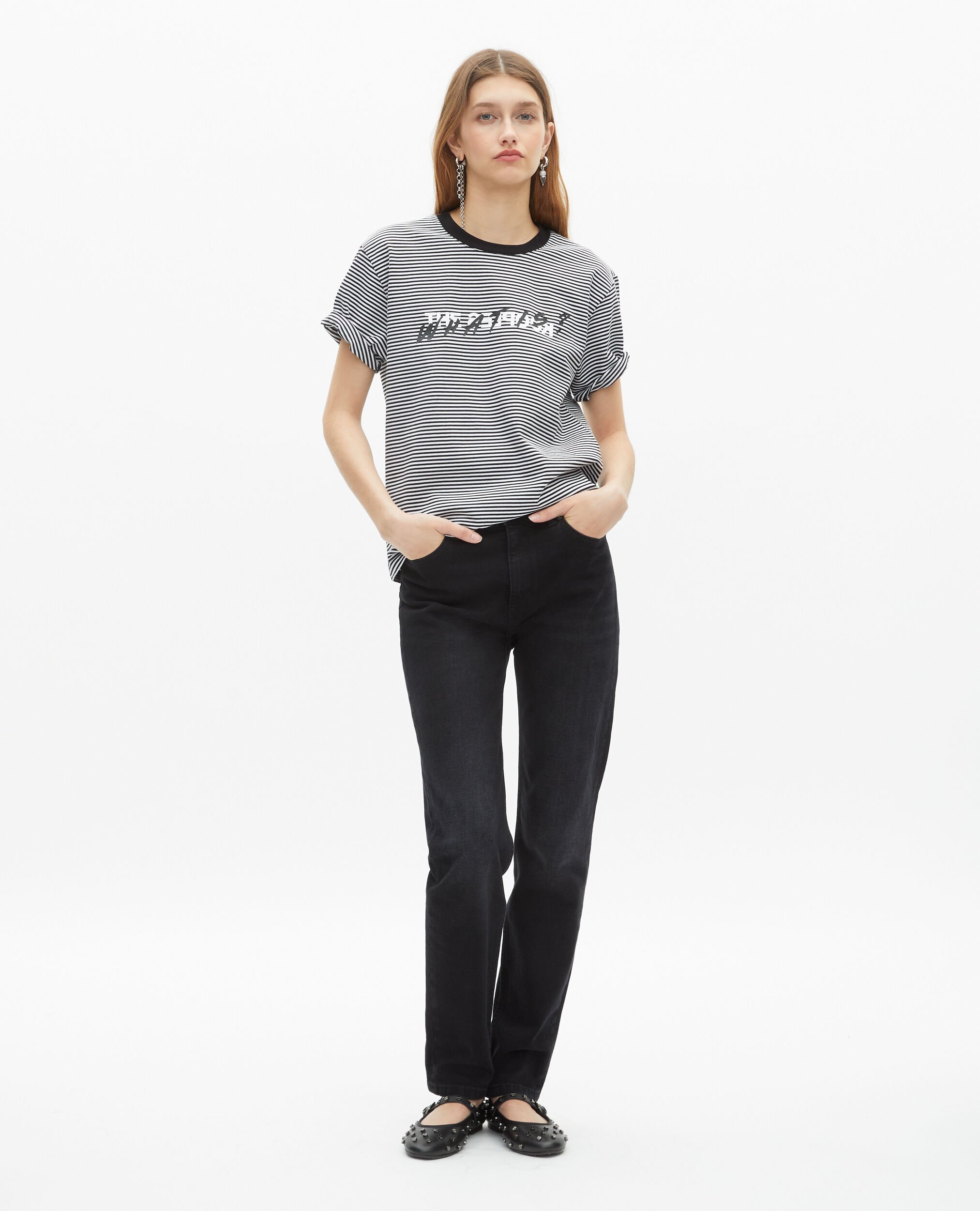 T-Shirt What is gestreift ecru, ECRU, hi-res image number null