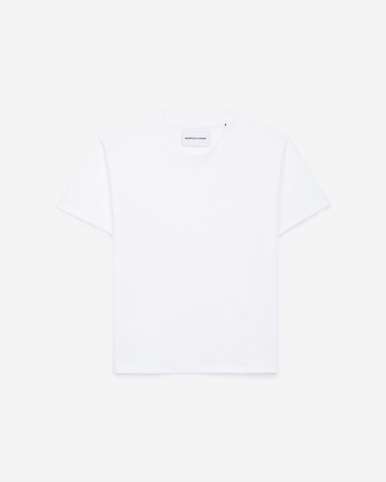 The Kooples FEMME WHITE t-shirt blanc coton à logo embossé