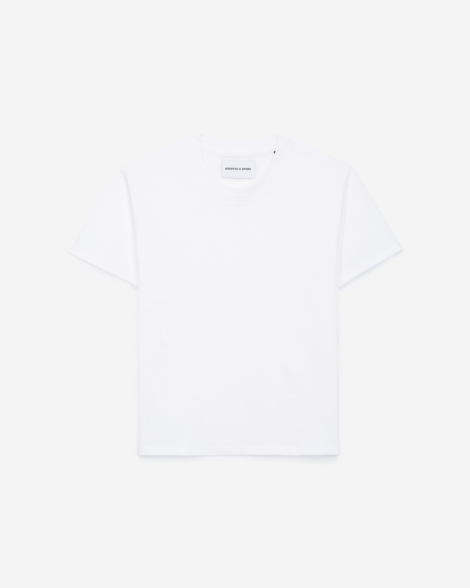 T-shirt blanc coton à logo embossé, WHITE, hi-res image number null