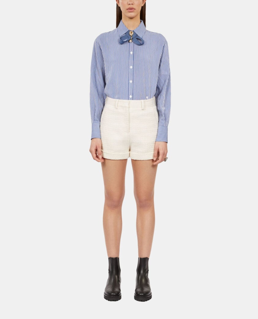 The Kooples WOMEN ECRU ecru tweed shorts