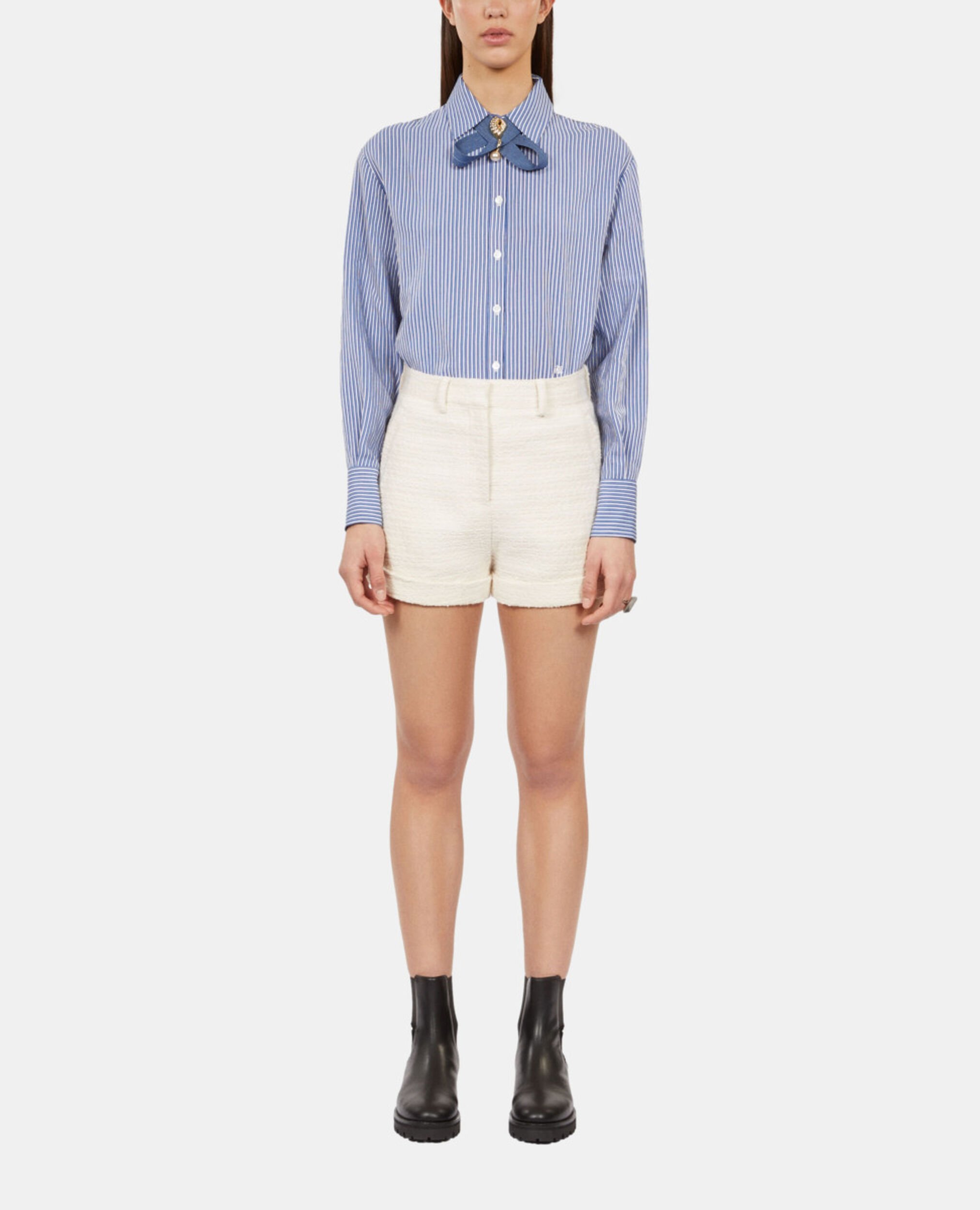 Ecrufarbene Shorts aus Tweed, ECRU, hi-res image number null